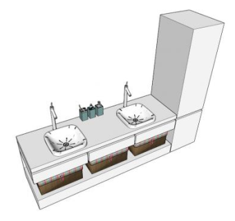 梳妆洗脸盆SU模型下载_sketchup草图大师SKP模型