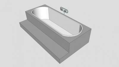 现代浴室浴缸SU模型下载_sketchup草图大师SKP模型