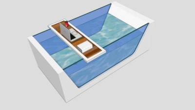 现代浴缸浴室SU模型下载_sketchup草图大师SKP模型