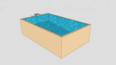 现代温泉浴缸SU模型下载_sketchup草图大师SKP模型