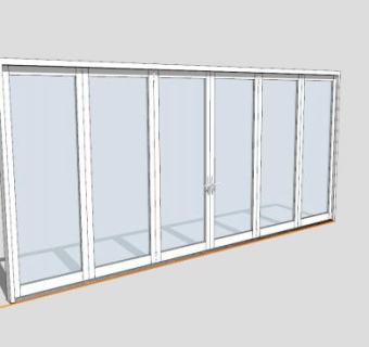 镜面折叠门SU模型下载_sketchup草图大师SKP模型