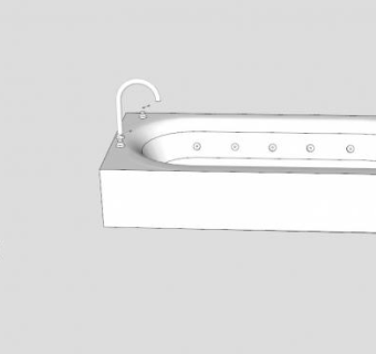 喷射式浴盆浴缸SU模型下载_sketchup草图大师SKP模型
