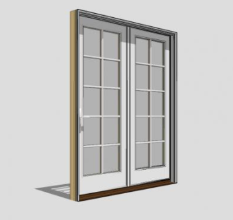 白色摇摆门SU模型下载_sketchup草图大师SKP模型