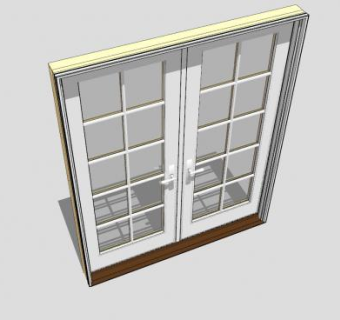 摇摆固定门SU模型下载_sketchup草图大师SKP模型