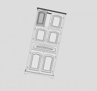 立式文件柜SU模型下载_sketchup草图大师SKP模型