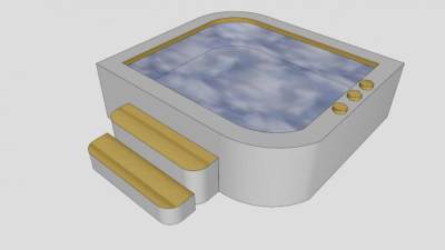 黄金奢华浴缸SU模型下载_sketchup草图大师SKP模型