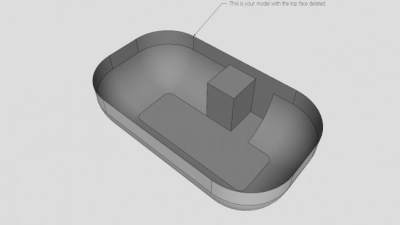 卫浴钢板搪瓷浴缸SU模型下载_sketchup草图大师SKP模型