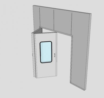 双折叠门SU模型下载_sketchup草图大师SKP模型