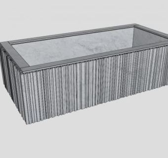 石壁式浴缸SU模型下载_sketchup草图大师SKP模型