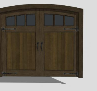 马车式车库门SU模型下载_sketchup草图大师SKP模型
