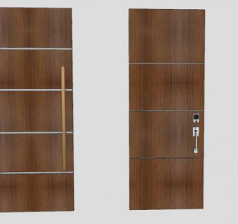 现代木质门SU模型下载_sketchup草图大师SKP模型