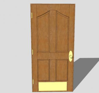 橡木门SU模型下载_sketchup草图大师SKP模型