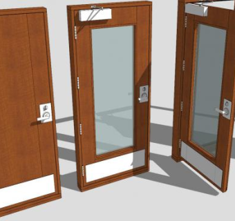 声控门SU模型下载_sketchup草图大师SKP模型