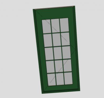 商用门1面板SU模型下载_sketchup草图大师SKP模型