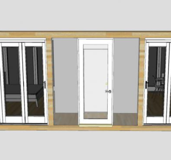 滑动门和折叠门SU模型下载_sketchup草图大师SKP模型