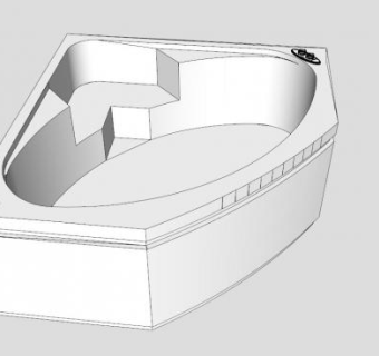 现代按摩浴缸SU模型下载_sketchup草图大师SKP模型