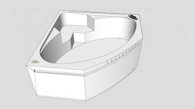 现代按摩浴缸SU模型下载_sketchup草图大师SKP模型