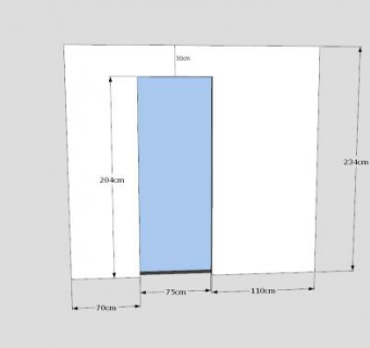 浴室门测量SU模型下载_sketchup草图大师SKP模型