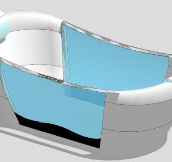 高科技浴缸SU模型下载_sketchup草图大师SKP模型