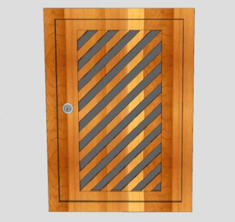 现代型木门SU模型下载_sketchup草图大师SKP模型