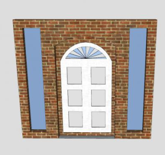 木质门6面板SU模型下载_sketchup草图大师SKP模型