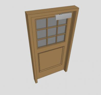 遥控型木门SU模型下载_sketchup草图大师SKP模型