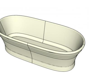 伍斯特浴盆浴缸SU模型下载_sketchup草图大师SKP模型