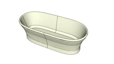 伍斯特浴盆浴缸SU模型下载_sketchup草图大师SKP模型