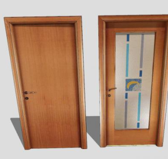 卧房复合门SU模型下载_sketchup草图大师SKP模型