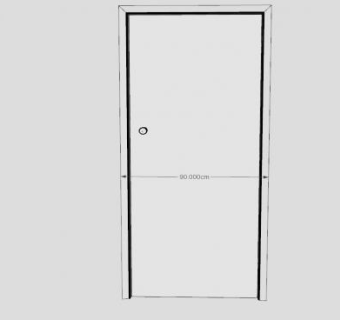 室内简易门SU模型下载_sketchup草图大师SKP模型