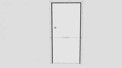 室内简易门SU模型下载_sketchup草图大师SKP模型