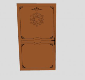 木雕室内门SU模型下载_sketchup草图大师SKP模型