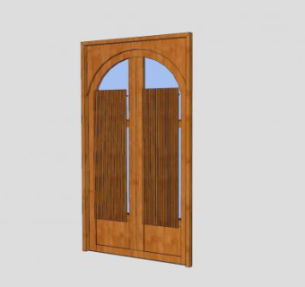 复古复合门下载_sketchup草图大师SKP模型