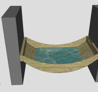 壁挂式浴缸SU模型下载_sketchup草图大师SKP模型