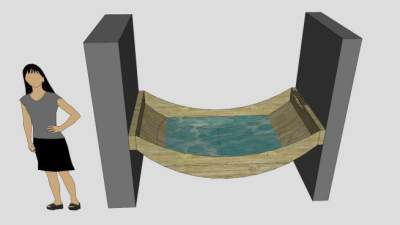 壁挂式浴缸SU模型下载_sketchup草图大师SKP模型