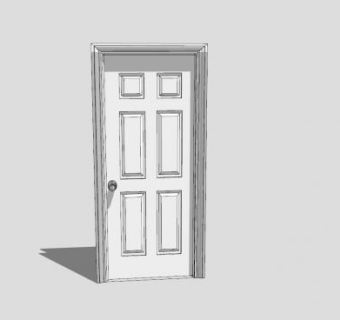 吸塑球型锁门SU模型下载_sketchup草图大师SKP模型