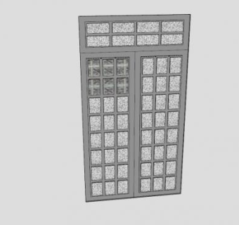 复合平开门SU模型下载_sketchup草图大师SKP模型