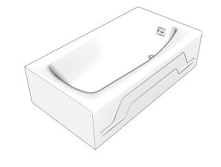 电动浴室浴缸SU模型下载_sketchup草图大师SKP模型