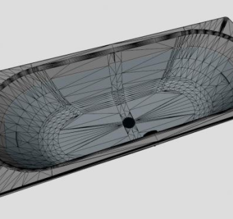 经典黑色浴缸SU模型下载_sketchup草图大师SKP模型