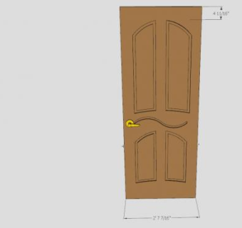 模压门SU模型下载_sketchup草图大师SKP模型