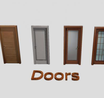 多款室内门SU模型下载_sketchup草图大师SKP模型