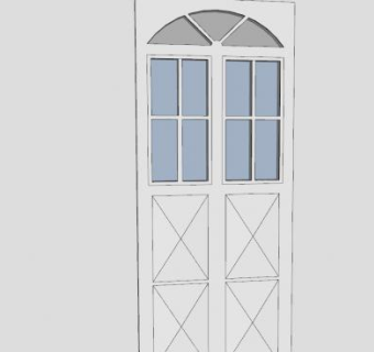 免漆玻璃门SU模型下载_sketchup草图大师SKP模型