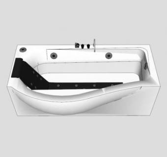 浴室按摩浴缸SU模型下载_sketchup草图大师SKP模型