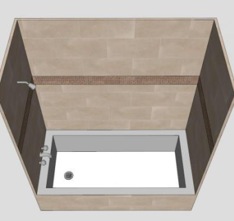 淋浴盆浴缸SU模型下载_sketchup草图大师SKP模型