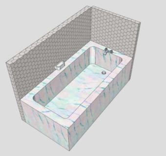 大理石浴缸SU模型下载_sketchup草图大师SKP模型