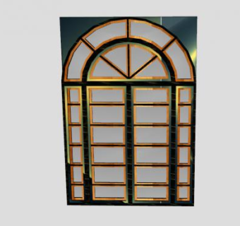 玻璃推拉露台门SU模型下载_sketchup草图大师SKP模型