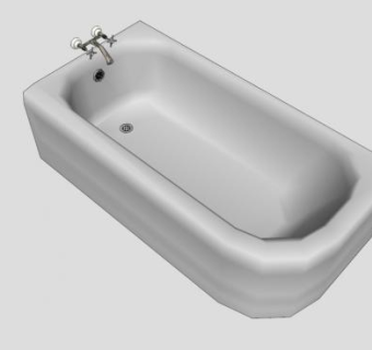 古董弯曲浴缸SU模型下载_sketchup草图大师SKP模型