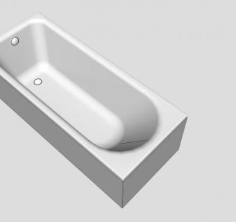 现代白色澡盆SU模型下载_sketchup草图大师SKP模型
