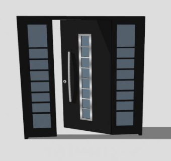 枢轴五金门SU模型下载_sketchup草图大师SKP模型