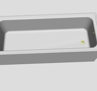简易白色浴缸SU模型下载_sketchup草图大师SKP模型